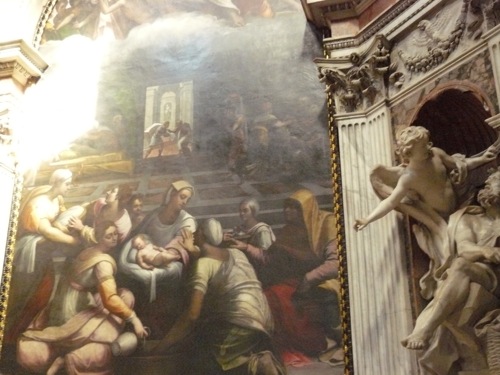 Santa Maria Del Popolo. Peinture de Raphaël 